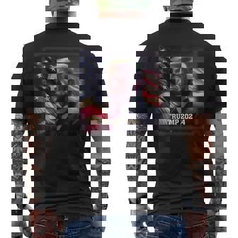 Ilustración De La Bandera Estadounidense De Donald Trump Republicano Orgulloso Camiseta Hombre Estampado Espalda - Regaloses