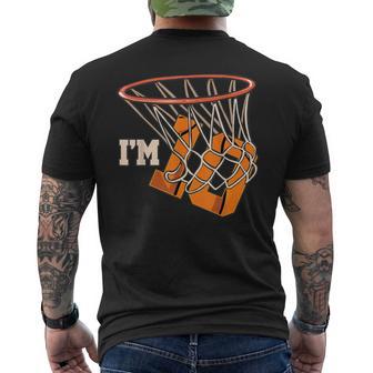 I'm 10 Basketball Theme Birthday Party Celebration 10Th Men's T-shirt Back Print - Monsterry UK