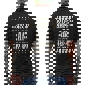 Because I'm Adam That's Why Name Men's T-shirt Back Print - Seseable