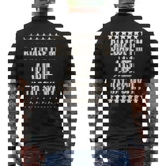Because I'm Albie That's Why Cute Name Men's T-shirt Back Print - Seseable
