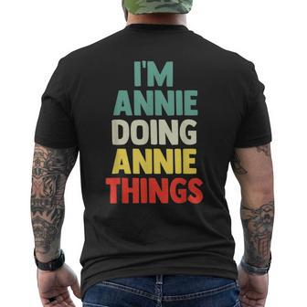 I'm Annie Doing Annie Things Personalized Name Men's T-shirt Back Print - Seseable