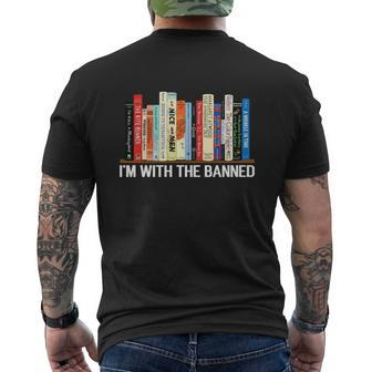 I'm With The Banned Banned Books Reading Books Mens Back Print T-shirt - Thegiftio UK