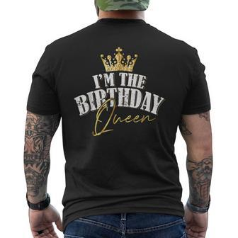 I'm The Birthday Queen Cool Couples Matching Birthday Party Men's T-shirt Back Print - Monsterry