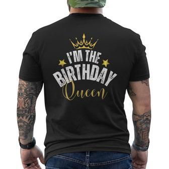 I'm The Birthday Queen Matching Birthday Party Cool Couples Men's T-shirt Back Print - Seseable