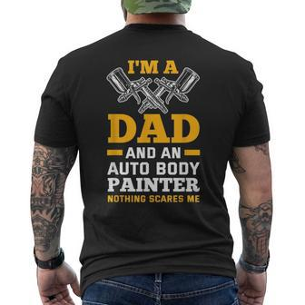I'm A Dad And An Auto Body Painter Car Painter Men's T-shirt Back Print - Monsterry