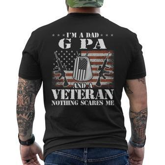 I'm A Dad G Pa And Veteran Retro Veteran's Day Men's T-shirt Back Print - Monsterry UK
