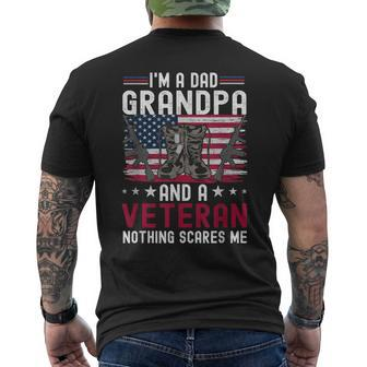 I'm A Dad Grandpa And A Veteran Father's Day Veteran Men's T-shirt Back Print - Thegiftio UK