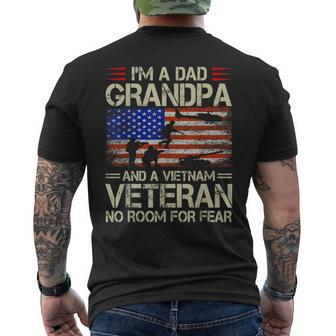 I'm A Dad Grandpa And Vietnam Veteran Us Flag Papa Grandpa Men's T-shirt Back Print | Seseable CA