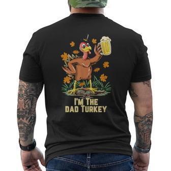 I'm The Dad Turkey Happy Thanksgiving Turkey Fall Mens Back Print T-shirt | Mazezy DE