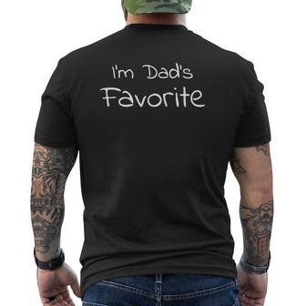 I'm Dad's Favorite Tee Mens Back Print T-shirt | Mazezy