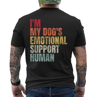 I'm My Dog's Emotional Support-Human Men's T-shirt Back Print - Monsterry