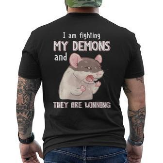 I'm Fighting My Demons And They Are Winning Men's T-shirt Back Print - Monsterry DE
