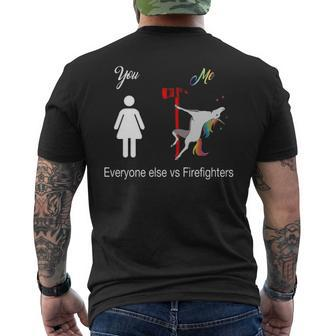 I'm A Firefighter Men's T-shirt Back Print | Mazezy