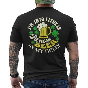 I'm Into Fitness Beer In My Belly St Patrick's Day Men's T-shirt Back Print - Thegiftio UK