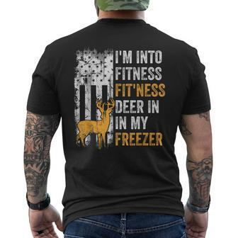 I'm Into Fitness Deer Freezer Hunting Deer Hunter Men's T-shirt Back Print - Monsterry DE