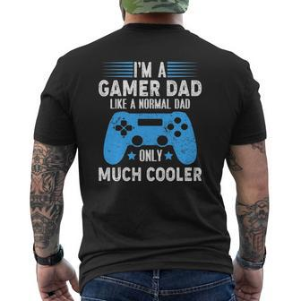 I'm A Gaming Dad Video Gamer Geeks Daddy Gamer Dad Gaming Mens Back Print T-shirt | Mazezy