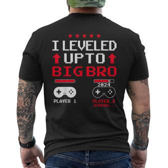 I'm Going To Be A Big Brother 2024 I Leveled Up To Big Bro Men's T-shirt Back Print - Seseable