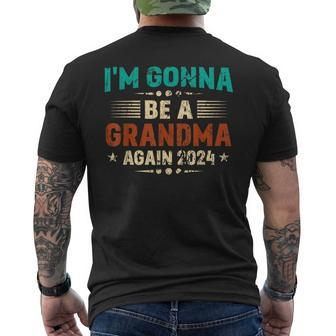 I'm Gonna Be A Grandma Again 2024 Fathers Day Vintage Women Men's T-shirt Back Print - Thegiftio UK
