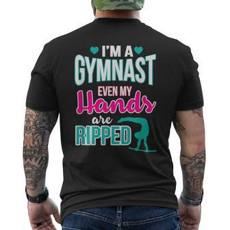 I'm A Gymnast Even My Hands Are Ripped Men's T-shirt Back Print - Monsterry