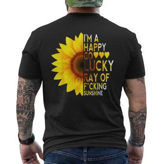 I'm A Happy Go Lucky Ray Of Fucking Sunshine Men's T-shirt Back Print - Monsterry