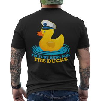 I'm Just Here For The Ducks Rubber Ducks Cruisin Men's T-shirt Back Print - Monsterry