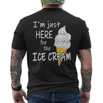 I'm Just Here For The Ice Cream Summer Cute Vanilla Men's T-shirt Back Print - Monsterry AU