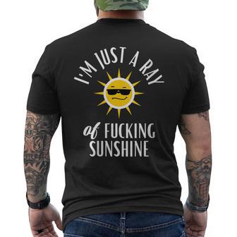 I'm Just A Ray Of Fucking Sunshine Sarcastic Men's T-shirt Back Print - Monsterry