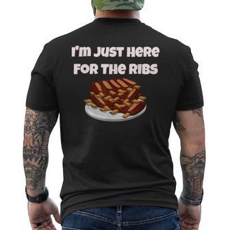I'm Just Here For The Ribs Rack Of Ribs Men's T-shirt Back Print - Monsterry CA