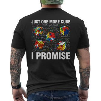 I'm Just Here To Solve Cubes Math Lover Speed Cubing Men's T-shirt Back Print - Monsterry