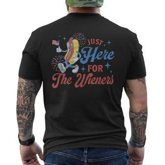 I'm Just Here For The Wieners Patriotic Family Men's T-shirt Back Print - Monsterry