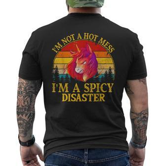 I'm Not A Hot Mess I'm A Spicy Disaster Men's T-shirt Back Print - Monsterry DE