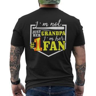 I'm Not Just Her Grandpa I'm Her One Fan Proud Softball Men's T-shirt Back Print - Monsterry CA