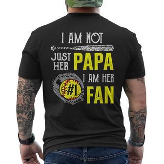 I'm Not Just Her Papa I'm Her One Fan Proud Softball Grandpa Men's T-shirt Back Print - Monsterry AU