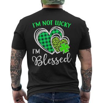 I'm Not Lucky I'm Blessed St Patrick's Day Christian Men's T-shirt Back Print - Thegiftio UK