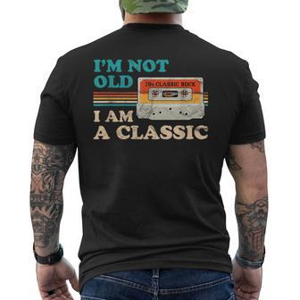 I'm Not Old I'm A Classic 70S Vintage Rock Cassette Graphic Men's T-shirt Back Print - Monsterry UK