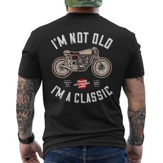 I'm Not Old I'm A Classic Vintage Motorbike Biker Birthday Men's T-shirt Back Print - Thegiftio UK