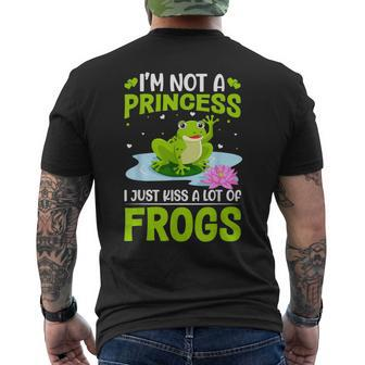 I'm Not A Princess I Just Kiss A Lot Of Frogs Men's T-shirt Back Print | Mazezy