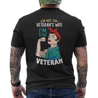 I'm Not The Veteran's Wife I'm The Veteran Veterans Day Mens Back Print T-shirt | Mazezy