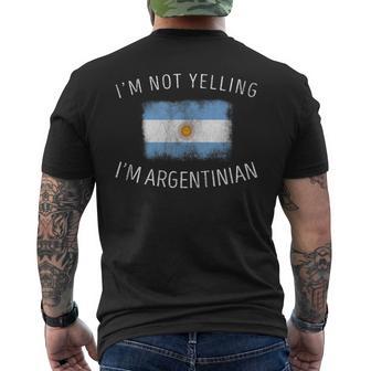 I'm Not Yelling I'm Argentinian Argentina Pride Men's T-shirt Back Print - Monsterry AU