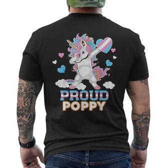 I'm A Proud Transgender Poppy Dabbing Unicorn Lgbt Gay Pride Men's T-shirt Back Print - Monsterry