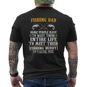 I'm Raising My Fishing Buddy Dad Father's Day Mens Back Print T-shirt | Mazezy DE