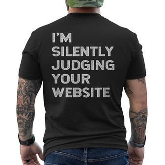 I'm Silently Judging Your Website Developer Web er Fun Men's T-shirt Back Print - Monsterry CA