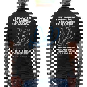 I'm Thinking About Roller Coasters Men's T-shirt Back Print - Thegiftio