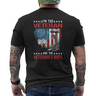 I'm The Veteran And The Veteran's Wife Female Veterans Mens Back Print T-shirt | Mazezy