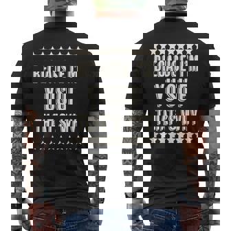Because I'm Yusuf That's Why Name Men's T-shirt Back Print - Seseable