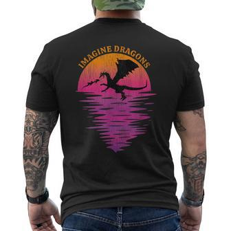 Imagine Magical And Mythical Fantasy Dragons Men's T-shirt Back Print - Monsterry UK