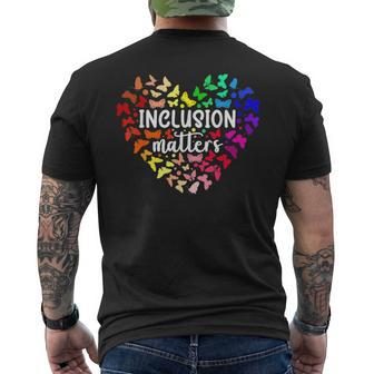 Inclusion Matters Autism Awareness Month Neurodiversity Sped Men's T-shirt Back Print | Mazezy