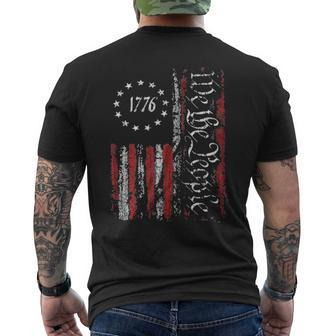 Independence Day American Flag Patriotic 1776 We The People V2 Mens Back Print T-shirt - Thegiftio UK