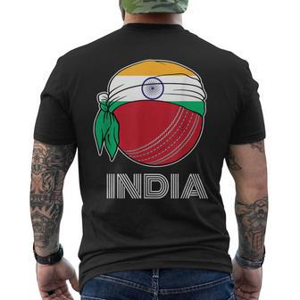 India Cricket Fan Fans Kit Indian Cricket Men's T-shirt Back Print - Monsterry