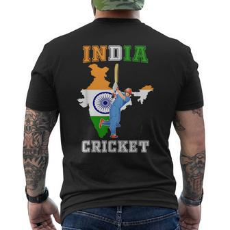 India Cricket Lovers Indian Players Spectators Cricketers Men's T-shirt Back Print - Monsterry